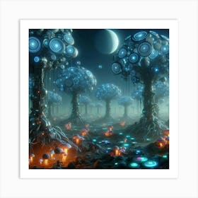 Mushroom Forest 1 Art Print