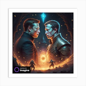 Elon Musk Vs Mark Zuck Art Print