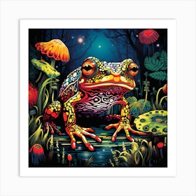 Frog In The Forest Art Print