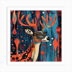 Deer colors 2 Art Print