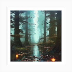 Dark Forest 1 Art Print