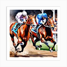 Jockeys Racing 13 Art Print