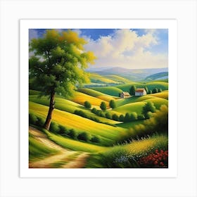 Landscape Painting 160 Art Print