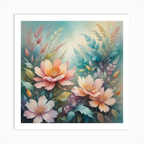 Flowers In The Garden Art Print