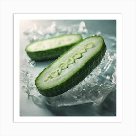 Cucumber On Ice Art Print