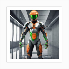 Futuristic Man In Suit 1 Art Print