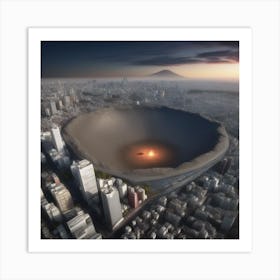 Meteorite Crater Art Print