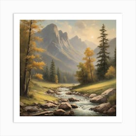 Mountain Stream art print 1 Art Print