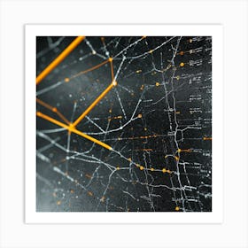 Abstract Image Of A Network Art Print