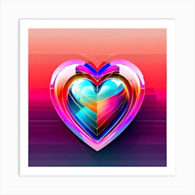 Abstract Heart 2 Art Print