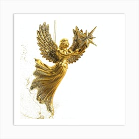 Angel Holding A Star Art Print