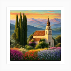 Church In The Valley Art Print