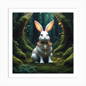 Rabbit In The Forest 35 Art Print