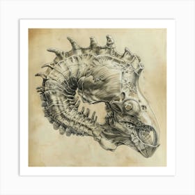 Fantasy Skull Of A Ram Art Print