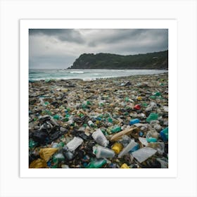 Plastic Waste On The Beach 2 Art Print