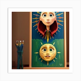 Sun And The Moon Art Print