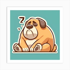 Sleepy Dog 1 Art Print