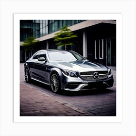 Mercedes Benz Car Automobile Vehicle Automotive German Brand Logo Iconic Luxury Prestige (1) Art Print