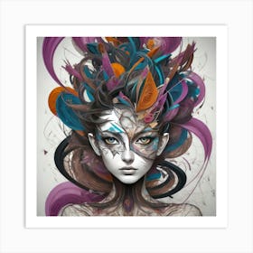 Abstract Girl (7) Art Print