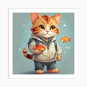 Cute Cat Art Print