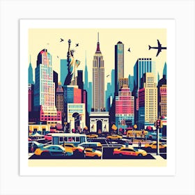 New York City nyc Skyscrapers City Usa Art Print