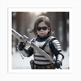 Boy In Armor Art Print