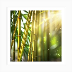 Bamboo Forest Background Art Print