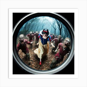 Zombies In The Woods Art Print