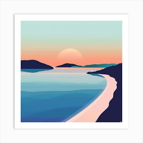 A Whitsunday Islands In Australia Minimal Art Print