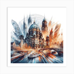 Berlin Cityscape Art Print