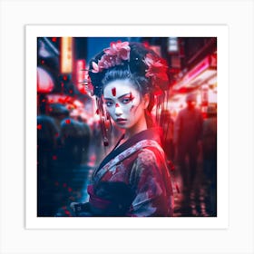 Geisha girl. Art Print