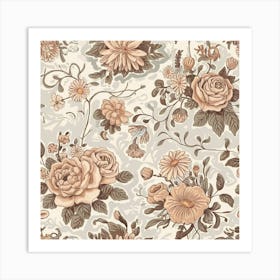 Floral Wallpaper Art Print