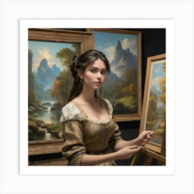 Portrait Of A Woman Painting Art Print Art Print