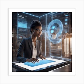 Futuristic Businesswoman 1 Art Print