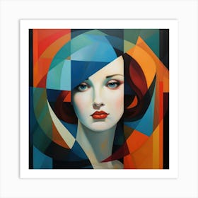 Geometric Abstraction Irish Woman 01 Art Print