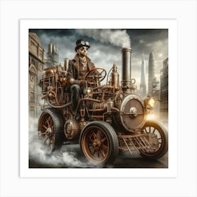 Steampunk Steam Engine 2 Art Print