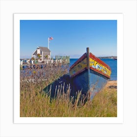 Boat In the Grass Art Print