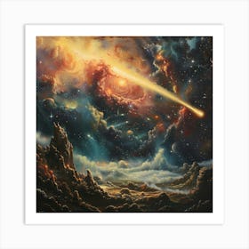 Comet To The Earth, Impressionism And Surrealism Art Print