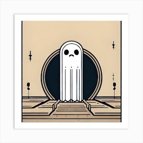 Ghost In The Door Art Print