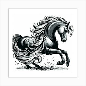 Illustration Arabian stallion 5 Art Print