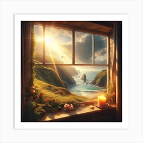 Sunrise From The Window Art Print