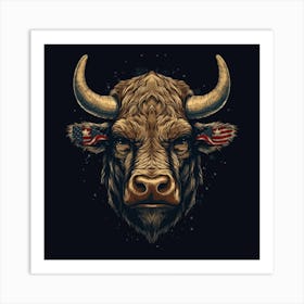 Bull Head 1 Art Print