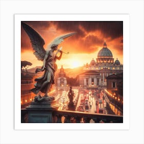 Angel In Rome Art Print