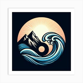 Yin And Yang Symbol Art Print