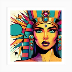 Pop Egyptian Layla Gold Art Print