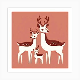 Family Of Deer 1 Art Print