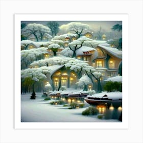 Christmas Village Art Print