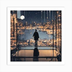 Cityscape vector art 1 Art Print