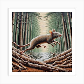 Rat In The Woods 1 Art Print