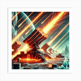 A Futuristic Sci Fi Depiction Of Solflare Artillery Art Print